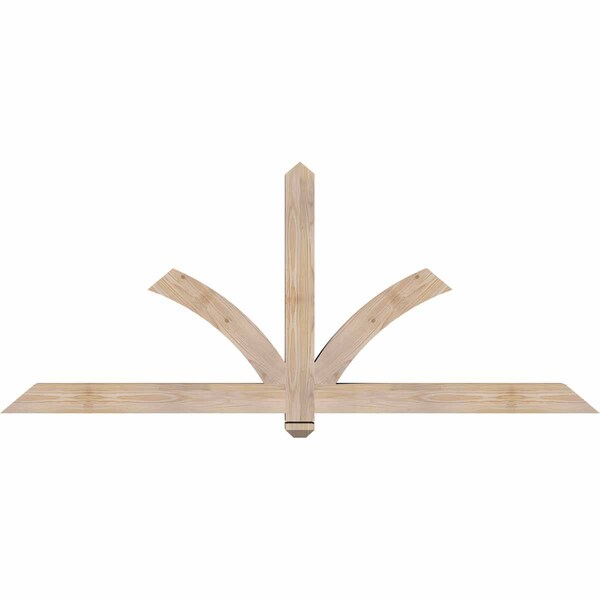 Ekena Millwork Redmond Smooth Timber Gable Bracket, Douglas Fir, 72"W x 30"H x 3 1/2"D x 3 1/2"F, 10/12 Pitch GBW072X30X0404RED00SDF - main